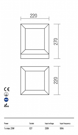 R9171 Stalpisor REDO LANDMARK E27 1 x 23W IP54 Aluminiu turnat DARK BROWN [1]