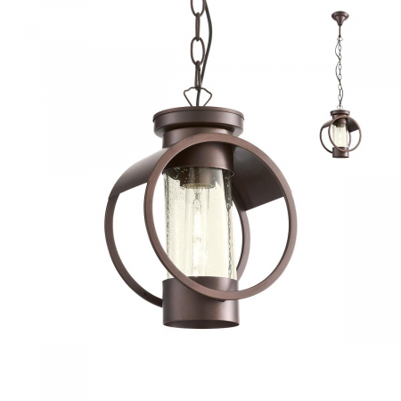 ILUMINAT EXTERIOR - R9572 Suspensie  COMPASS  E27 1 x 42W IP23 Aluminiu turnat coffee