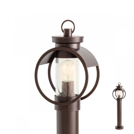 ILUMINAT EXTERIOR - R9573 Stalpisor  COMPASS  E27 1 x 42W IP33 Aluminiu turnat coffee