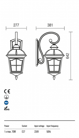R9648 Aplica  YORK E27 1 x 70W IP44 Aluminiu turnat [1]