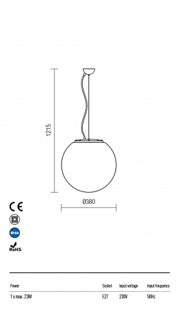 R9974 Suspensie  BALOO E27 1 x 23W IP44 Aluminiu turnat [1]