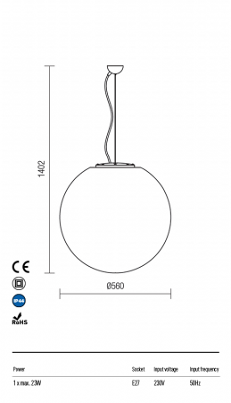 R9976 Suspensie  BALOO E27 1 x 23W IP44 Aluminiu turnat [1]