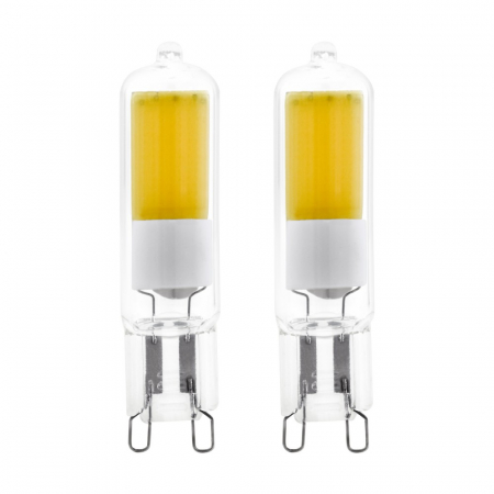 BLACK FRIDAY 2024 - Set 2 becuri EGLO LM_LED_G9 110152, G9 2X2W 200lm 3000K Ø15, Transparent
