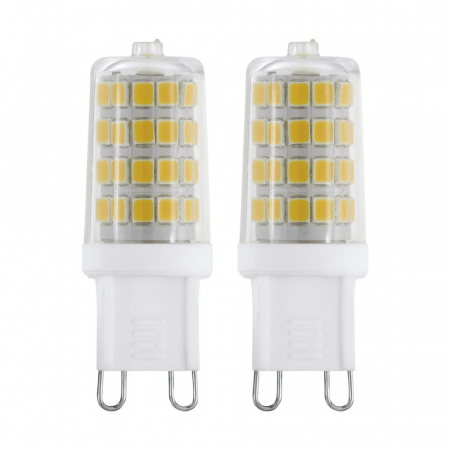 SURSE ILUMINAT - Set 2 becuri EGLO LM_LED_G9 110155, G9 2X3W 320lm 4000K Ø16, transparent