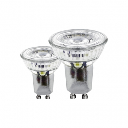 ILUMINAT - Set 2 becuri EGLO LM_LED_GU10 110146, GU10 2X3W 250lm 3000K Ø50, Transparent
