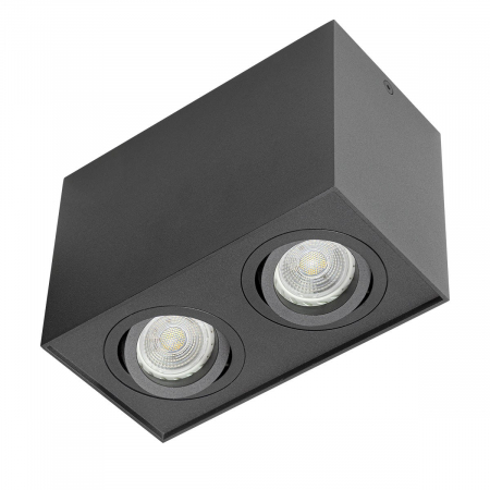 Spot Aplicat Interior/Exterior Arelux XBRIX BX02 BK 2x50W   Negru Mat IP20