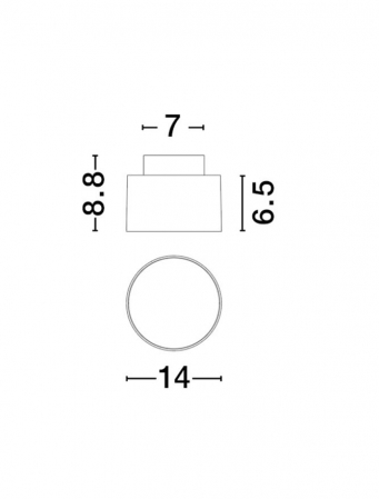 Spot Aplicat Nova Luce OZEN 9030735 LED 24W 3000K 1420lm Sandy White Aluminium   IP20 [7]