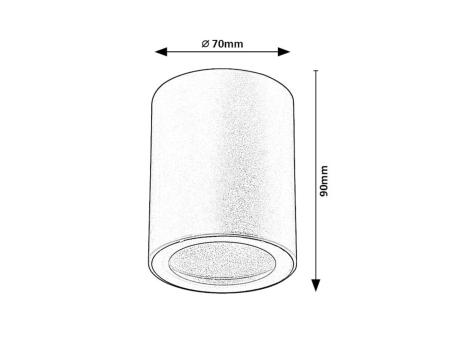 Spot exterior aplicat Rabalux Koven GU10    metal black stil tehnic 230V, 50Hz IP44 71342 [4]