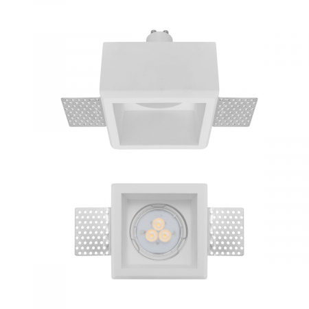 Gips - GSS11SQ Spot incastrat patrat Gypsum 80x80mm GU10