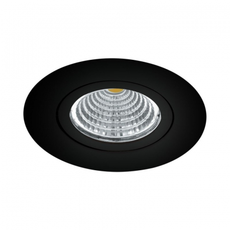 EGLO INTERIOR - Spot incastrat dimmabil EGLO SALICETO 98609, LED 6W 380lm 2700K Ø88mm, Negru