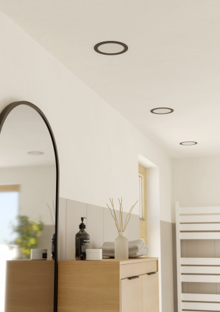 Spot incastrat EGLO Fueva 6 901414 LED 10,5W 2700K, 4000K, 6500K 1200lm 220-240V,50/60Hz H 40mm x Ø168mm plastic negru plastic alb IP44 [2]