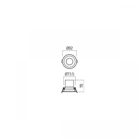 Spot incastrat fix ARELUX XSPA XS01WW MWH Alb mat 12W 1003lm 3000K CRI90 IP44 [1]