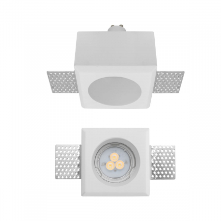 Gips - GSS11RD Spot incastrat patrat Gypsum 80x80mm GU10