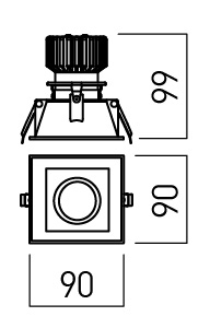 Spot incastrat reglabil Arelux AGR02WW MBK/BK 1x10W 762 lm 3000K Negru mat/Negru IP20 [1]
