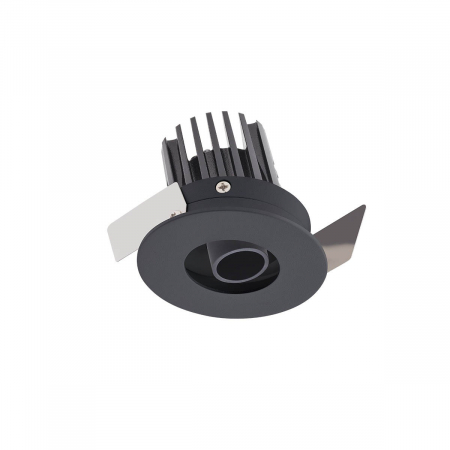 Spot Incastrat Reglabil Xpixel Arelux PX02UWW MBK/BK 1x7W 531 Im 2700K Negru Mat/Negru IP20