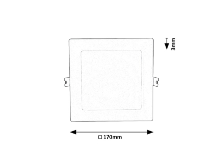 Spot incastrat slim fix Rabalux Shaun2 LED 12W 820lm 4000K plastic white stil minimal, IP20 71238 [5]