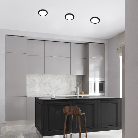 Spot incastrat slim fix Rabalux Shaun2 LED 3W 200lm 3000 plastic black stil minimal 230V, 50Hz IP20 71224 [7]