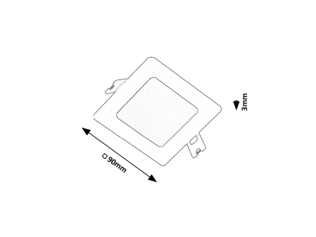 Spot incastrat slim fix Rabalux Shaun2 LED 3W 220lm 4000 plastic black stil minimal 230V, 50Hz IP20 71262 [6]