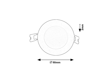Spot incastrat slim fix Rabalux Shaun2 LED 3W 230lm 4000K plastic white stil minimal, IP20 71232 [5]