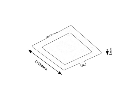 Spot incastrat slim fix Rabalux Shaun2 LED 6W 420lm 4000 plastic black stil minimal 230V, 50Hz IP20 71263 [4]