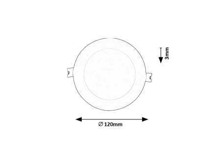 Spot incastrat slim fix Rabalux Shaun2 LED 6W 430lm 4000K plastic white stil minimal, IP20 71233 [7]