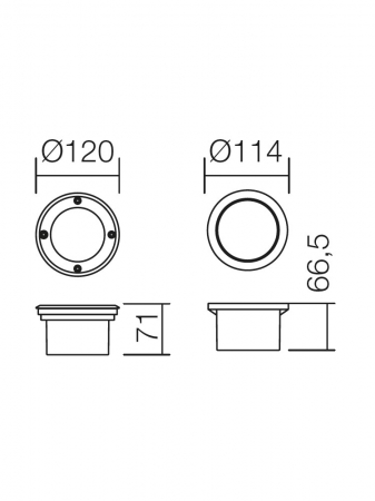 Spot Incastrat SMARTER LOKKI 9236 GX53 1x9W Aluminiu Turnat Inox IP67 [1]
