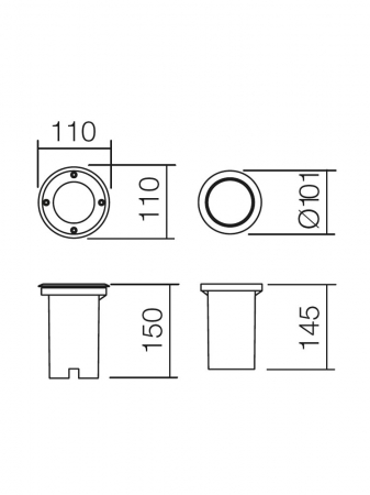 Spot Incastrat SMARTER LOKKI 9385 GU10 1X28W Aluminiu Turnat Inox IP67 [1]