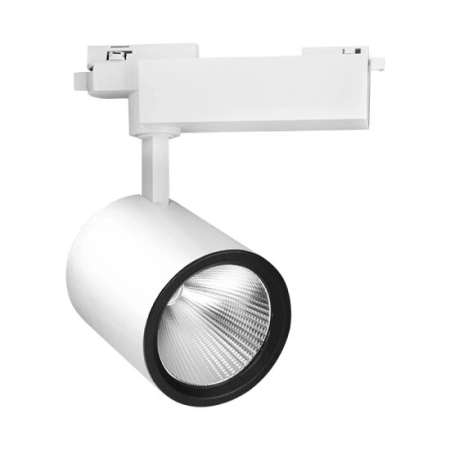 Proiectoare pe sina MONOFAZATA - SPOT LED PE SINA ALB 3000K 30W 2660LM COB BR PLUS
