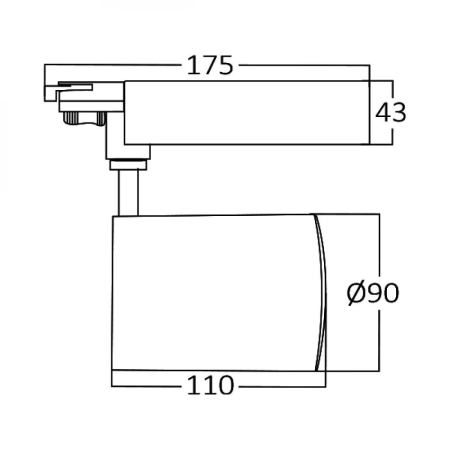 SPOT LED PE SINA NEGRU 3000K 30W 2660LM COB BR PLUS [4]