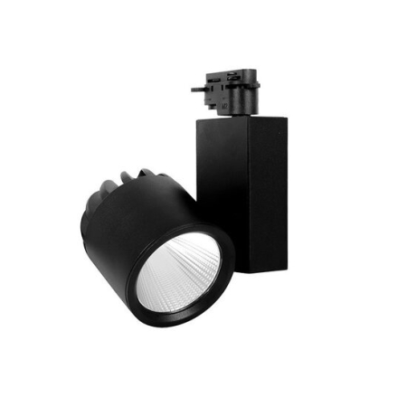 Proiectoare pe sina MONOFAZATA - SPOT LED PE SINA NEGRU 4000K 30W 2660LM COB BRPLUS