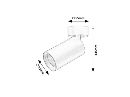 Spot Rabalux Yorli GU10 1x MAX 7W  aluminiu plastic negru IP20 [1]