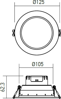 Spot Rotund Incastrat Fix Xevo round Arelux EV01NW 8W 4000K 80 Alb Mat IP20/IP44 [1]