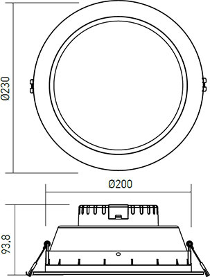 Spot Rotund Incastrat Fix Xevo round Arelux EV05NW 22W 4000K 80 Alb Mat IP20/IP44 [1]