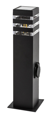 Stalp exterior cu priza Rabalux Ankara E27    aluminiu anthracite stil modern 230V, 50Hz IP44 77122 [1]
