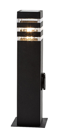 Stalp exterior cu priza Rabalux Ankara E27    aluminiu anthracite stil modern 230V, 50Hz IP44 77122 [4]