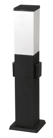Stalpi - Stalp exterior cu priza Rabalux Bonn E27 metal mat black stil modern, IP44 8339