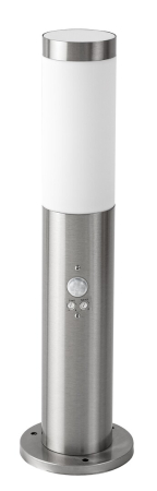 Stalp exterior cu senzor Rabalux Inox torch E27 metal satin chrome stil modern, IP44 8267 [1]
