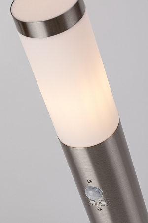 Stalp exterior cu senzor Rabalux Inox torch E27 metal satin chrome stil modern, IP44 8267 [3]