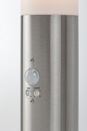 Stalp exterior cu senzor Rabalux Inox torch E27 metal satin chrome stil modern, IP44 8267 [2]