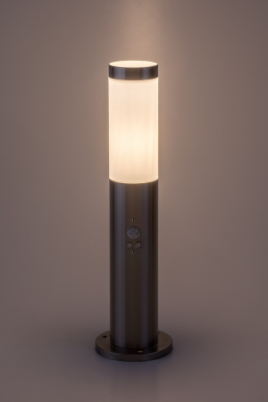 Stalp exterior cu senzor Rabalux Inox torch E27 metal satin chrome stil modern, IP44 8267 [4]