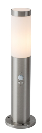 Stalpi - Stalp exterior cu senzor Rabalux Inox torch E27 metal satin chrome stil modern, IP44 8267