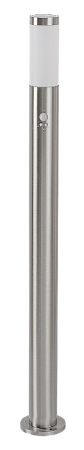 Stalp exterior cu senzor Rabalux Inox torch E27 metal satin chrome stil modern, IP44 8268 [1]