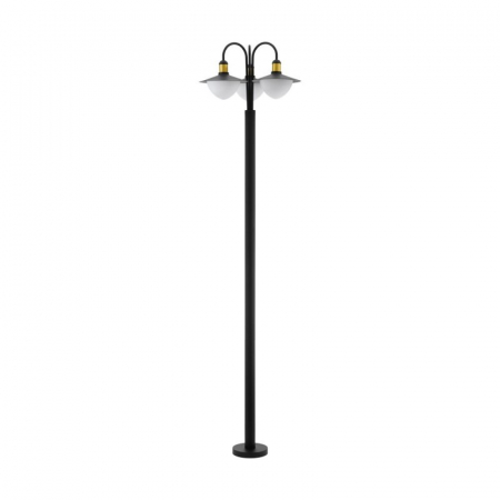 EGLO EXTERIOR - Stalp exterior EGLO SIRMIONE 97288, E27 3x60W, Otel/Negru, H2200mm 550mm