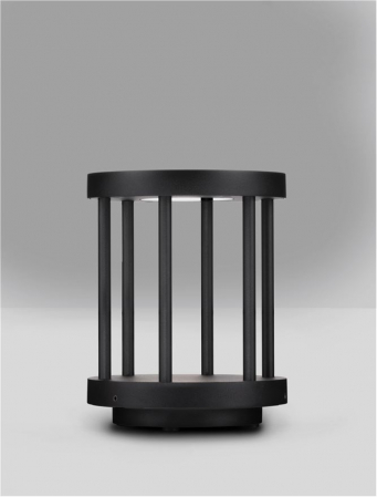 Stalp exterior Nova Luce NEREU 9030586 LED 8W 3000K 428lm Sandy Black Die-Casting Aluminium & Clear Glass   IP65 [3]