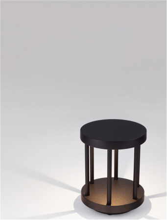 Stalp exterior Nova Luce NEREU 9030586 LED 8W 3000K 428lm Sandy Black Die-Casting Aluminium & Clear Glass   IP65 [7]