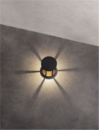 Stalp exterior Nova Luce NEREU 9030586 LED 8W 3000K 428lm Sandy Black Die-Casting Aluminium & Clear Glass   IP65 [8]