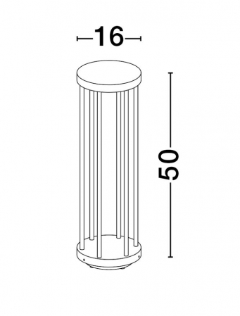 Stalp exterior Nova Luce NEREUS 9030587 LED 8W 3000K 519lm Sandy Black Die-Casting Aluminium & Clear Glass   IP65 [1]