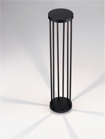 Stalp exterior Nova Luce NEREUS 9030588 LED 8W 3000K 501lm Sandy Black Die-Casting Aluminium & Clear Glass   IP65 [4]