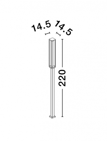 Stalp exterior Nova Luce SOLSTICE 9030627 LED 16W 3000K 1105lm Sandy Black Die-Casting Aluminium & Polycarbonate Frost   IP65 [1]