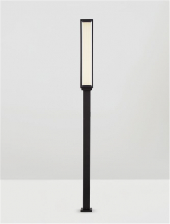 Stalp exterior Nova Luce SOLSTICE 9030627 LED 16W 3000K 1105lm Sandy Black Die-Casting Aluminium & Polycarbonate Frost   IP65 [4]